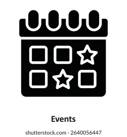 Events Vector Icon which can easily modify or edit

