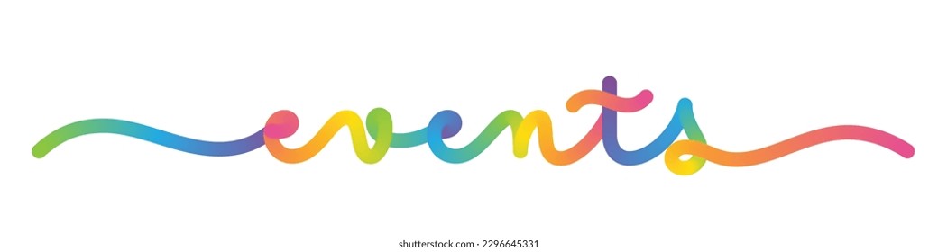 ACONTECIMIENTOS Banner de monolina vectorial con gradiente de color