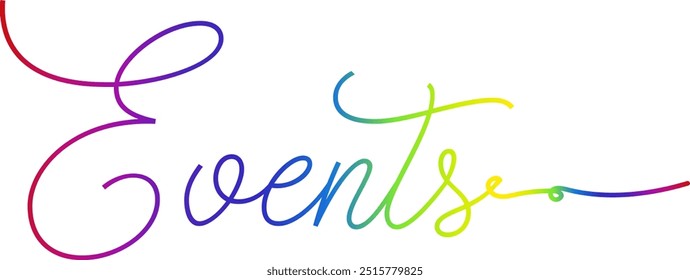 events vector text effect, events gradient text
