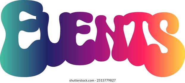 eventos efeito de texto de vetor, eventos texto de gradiente