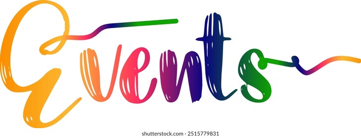 eventos efeito de texto de vetor, eventos texto de gradiente