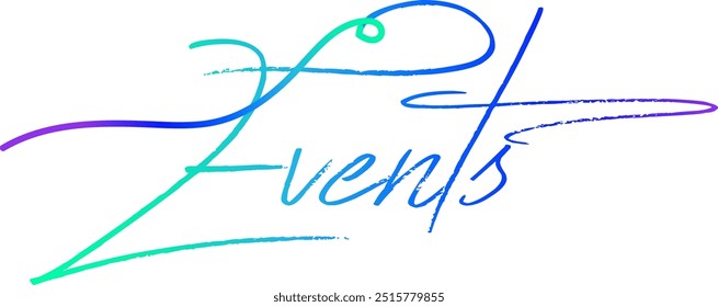 events vector text effect, events gradient text