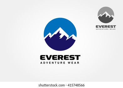 Everest Adventure Wear Vector Logo Template. Mountain Logo Badges.