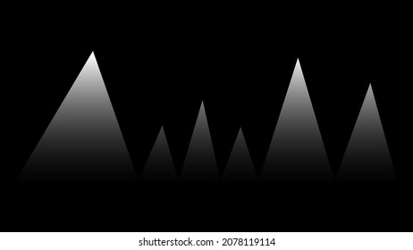 Everest background with black Everest and orange background. Full vector Everest with light effect. 16:9 RETIO