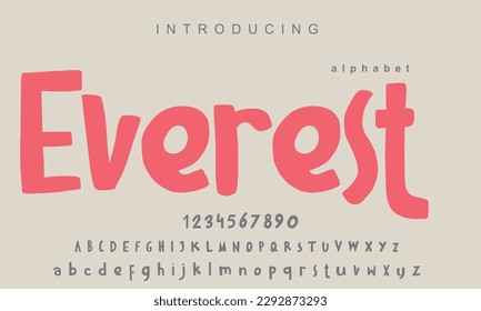 Everest font. Elegant alphabet letters font and number. Classic Copper Lettering Minimal Fashion Designs. Typography fonts regular uppercase and lowercase. vector illustration