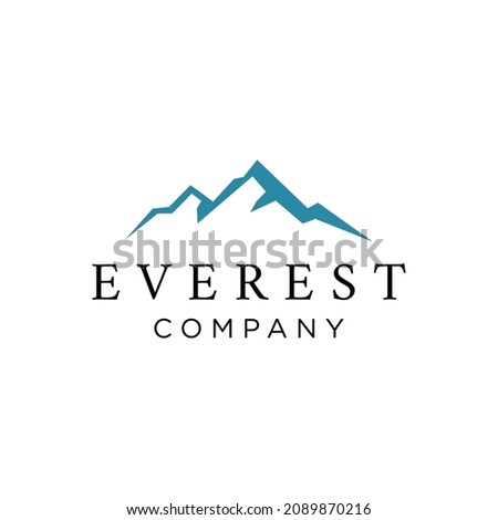 Everest Mountain logo design template