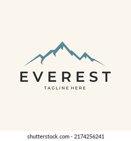 Plantilla de diseño de vectores del logotipo de la montaña Everest