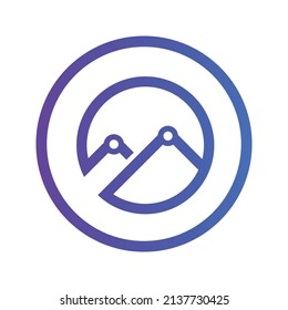 Everex Cryptocurrency token icon. EVX token symbol. Cryptocurrency vector icon. Flat Vector illustration - Vector