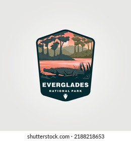 everglades national park logo vector patch symbol illustration design