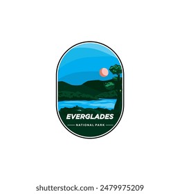 everglades national park logo vector patch symbol illustration design