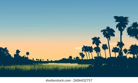 The Everglades National Park, a UNESCO World Heritage Site, is a stunning natural wonder located in the heart of Florida. This digital illustration beautifully captures the park's vast wetlands