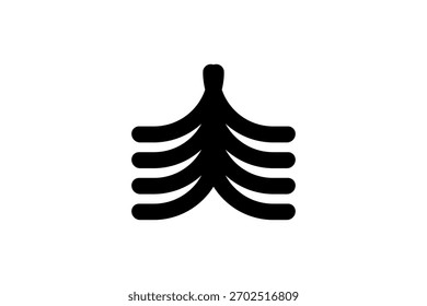 Everglyph: A Stylized Conifer Tree Icon Representing Nature, Simplicity, and Evergreen Symbolism