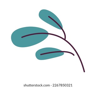 Evergreen branch flat icon Nature. Vector illustration