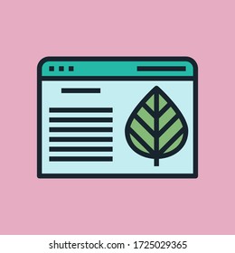 Evergreen Content. Digital Marketing Concept Illustration, Flat Design Linear Style Banner. Usage For E-mail Newsletters, Headers, Blog Posts, Print And More. Vector