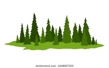 Evergreen Forest Scene that features an appealing Minimalist Design