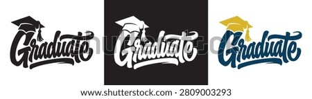 Evergreen Graduate Script Typography Graphic - School Senior Scholar Cap Text Shape - Academic Celebration Vector Template

Enhance your institutional team graphic library with this classic evergreen educational vector asset highlighting a stylish handwritten script layout. This professional flat illustration displays a beautiful flowing font structure for the word 