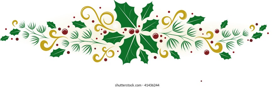 evergreen holiday vector banner