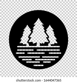 evergreen icon flat vector on transparent background
