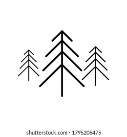 evergreen icon outline black. evergreen logo vector design