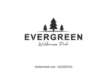 evergreen logo - minimalist logo concept. Logo of evergreen, vector illustration