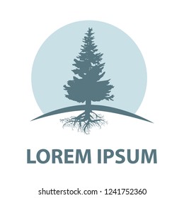 evergreen pine tree, logo icon