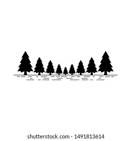 evergreen pine tree vector design illustration