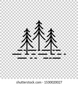 evergreen pine trees icon design flat vector vector illustration