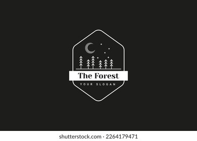 Evergreen Pines Fir Conifer Hemlock Tree Forest and Creek River for Mountain Hill Camp Adventure