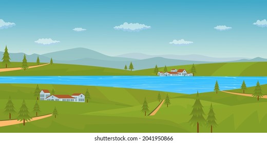 Motiv des Evergreen River Tals