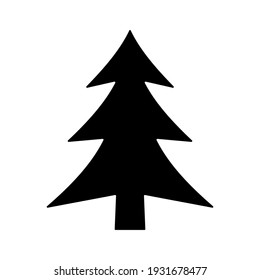 Evergreen tree icon isolated vector illustration. High quality black style vector icon