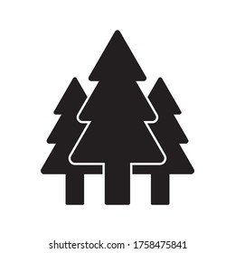 icono de árbol evergreen, vector de icono de naturaleza