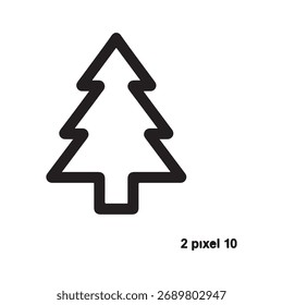 Icono de árbol perenne con fondo transparente