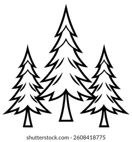 evergreen tree isolated on a white background