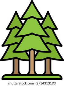 Icono de árboles perennes: Diseño de paisaje forestal
