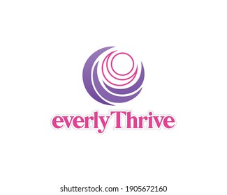 EVERLY THRIVE VECTOR LOGO DESIGN