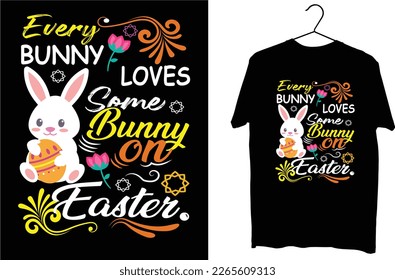 every bunny loves some bunny on easter t shirt typograpy graphics design