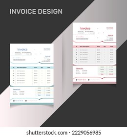 Every Business invoice, receipt, bills or Price sheet Design