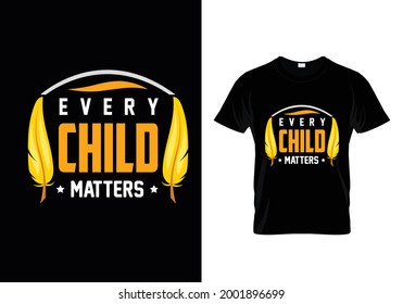 Every child matters Black Tshirt Design