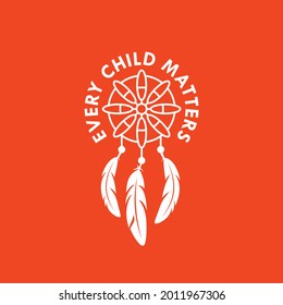 Every Child Matters design for Orange Shirt Day Canada. Vector Logo Illustration. Eps 08. svg