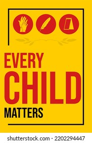 Every Child Matters. Holiday concept. Template for background, banner, card, poster, t-shirt with text inscription