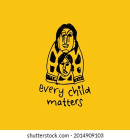 Every Child Matters Illustration Design. Vector Logo.