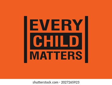 Every Child Matters indigenous sign. Logo Vector Illustration.