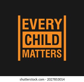 Every Child Matters indigenous sign. Logo Vector Illustration.