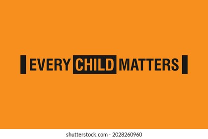 Every Child Matters indigenous sign. Logo Vector Illustration.