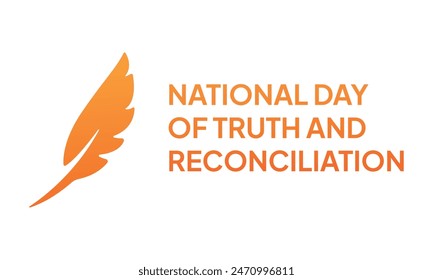 Every Child Matters Logo. National Day of Truth and Reconciliation. Orange Shirt Day of Canada. September 30. Vector Illustration Icon.