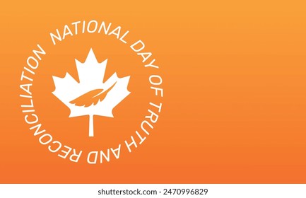 Every Child Matters Logo. National Day of Truth and Reconciliation. Orange Shirt Day of Canada. September 30. Vector Illustration Icon.