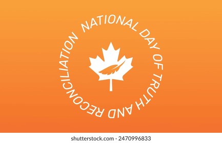 Every Child Matters Logo. National Day of Truth and Reconciliation. Orange Shirt Day of Canada. September 30. Vector Illustration Icon.