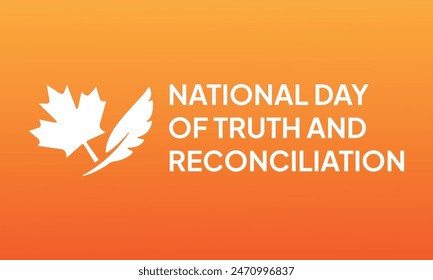 Every Child Matters Logo. National Day of Truth and Reconciliation. Orange Shirt Day of Canada. September 30. Vector Illustration Icon.