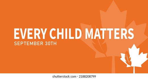 every child matters, national day for truth and reconciliation, orange shirt day, september 30th, social media post, banner concept, suitable for sale, social media post, vector illustration, canada.