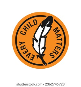 Every Child Matters. National Day for Truth and Reconciliation. Orange T-Shirt Day. 30th September. Vector Illustration.